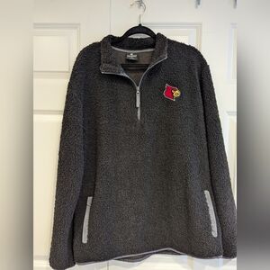Cardinals Fuzzy Fleece Pullover Unisex  XL